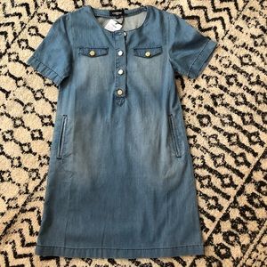 Denim shift dress